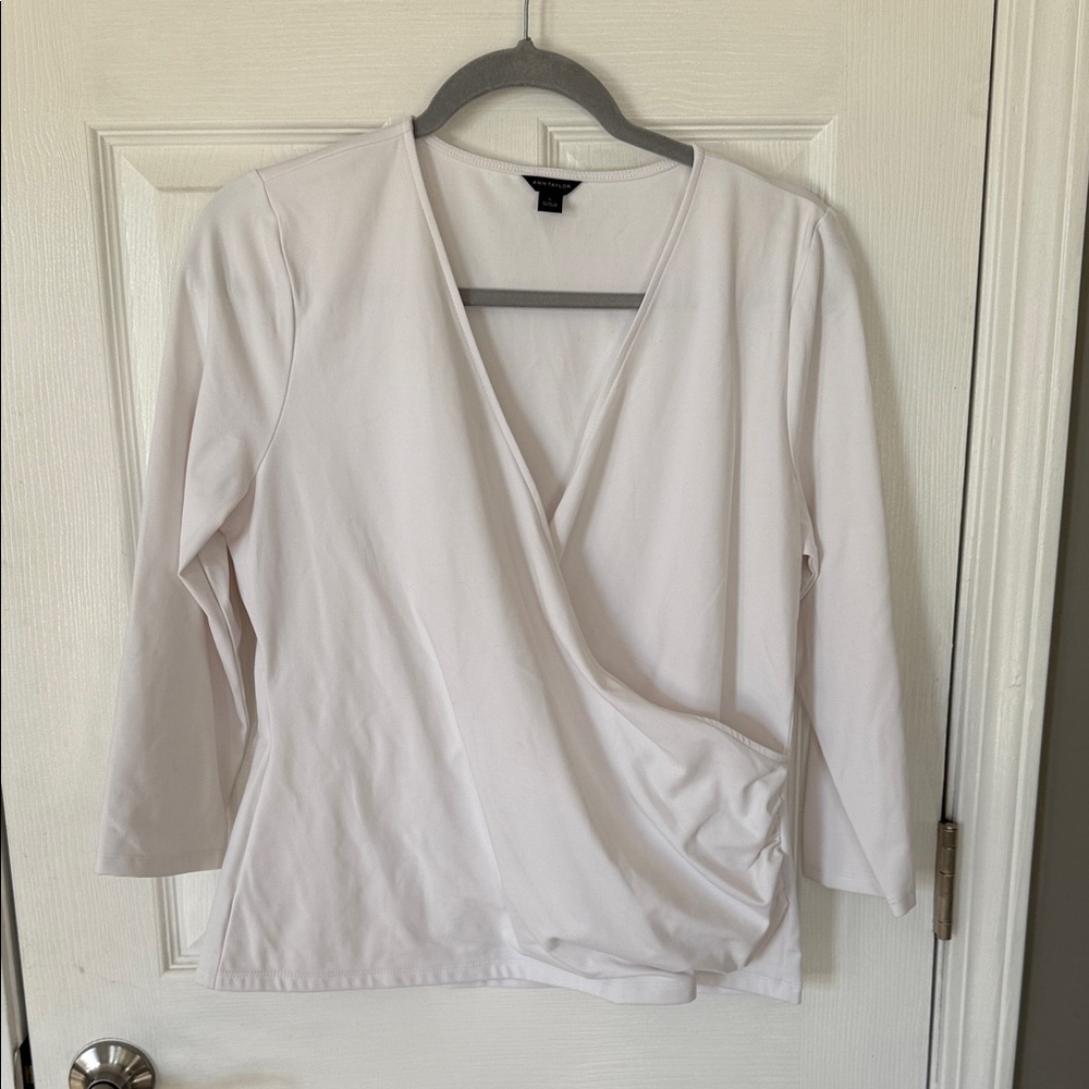 Ann Taylor Elegant Wrap Blouse